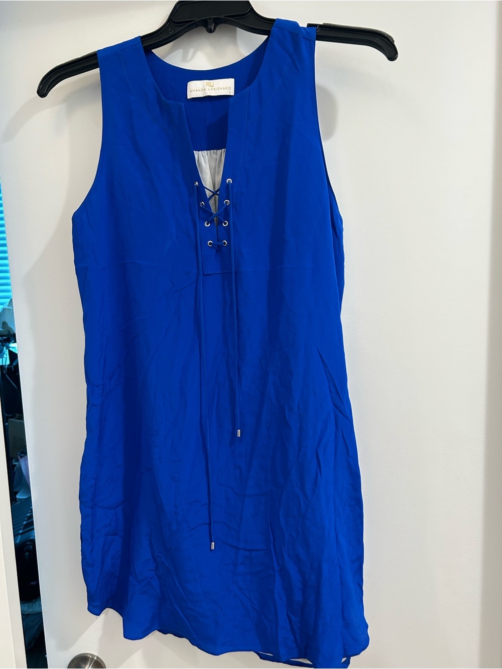 Amanda Uprichard Royal Blue Lace-Up dress